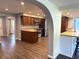 Inviting kitchen with dark cabinets, stainless steel appliances, and an open layout at 1894 Union St, Clearwater, FL 33763