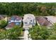 Overhead view of the home displaying its position within a tree-lined residential area at 20123 Bay Cedar Ave, Tampa, FL 33647