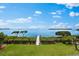 Expansive backyard features a private dock and lush landscaping, perfect for enjoying waterfront living at 2081 Pointe Alexis Dr, Tarpon Springs, FL 34689