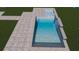 Aerial view of a modern in-ground pool featuring clean lines, and a relaxing water feature at 211 29Th Ave N, St Petersburg, FL 33704