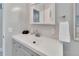 Bathroom vanity with a sink and mirror at 4753 48Th N Ave, St Petersburg, FL 33714