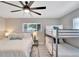 Bright bedroom includes a queen size bed, bunk beds and new flooring at 4753 48Th N Ave, St Petersburg, FL 33714