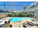 Inviting pool area with ample seating and shade under the screened enclosure at 4753 48Th N Ave, St Petersburg, FL 33714