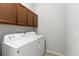 This practical laundry room is equipped with overhead cabinets for added storage at 6872 40Th N Ln, Pinellas Park, FL 33781