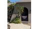Close up featuring the front entrance with the door decorated with a patriotic banner at 8004 25Th W Ave, Bradenton, FL 34209