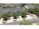 An aerial view captures the community's well-maintained townhomes, landscaping, and parking at 10212 Westpark Preserve Blvd, Tampa, FL 33625