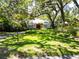 Beautifully landscaped front yard and mature trees highlight this white brick home at 1603 Cottagewood Dr, Brandon, FL 33510