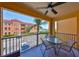 Private balcony with seating area and serene views of the water and surrounding community at 2739 Via Capri # 1024, Clearwater, FL 33764