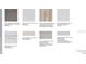Collection of interior design material samples featuring flooring, countertops, backsplash, and cabinet colors at 29516 Zupetta Ln, Wesley Chapel, FL 33545