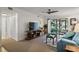 Inviting living room with access to the patio, offering plenty of natural light and fresh air at 3001 58Th S Ave # 509, St Petersburg, FL 33712