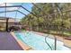 Sparkling pool with screened enclosure, providing a relaxing and private outdoor experience at 3329 Cypress Landing Dr, Valrico, FL 33596