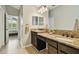 Bathroom offers dual sinks, updated fixtures, and plenty of counter space at 6006 Chellas Ct, Lutz, FL 33558