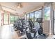 Bright fitness center features modern cardio equipment and expansive windows at 6006 Chellas Ct, Lutz, FL 33558