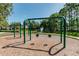 Community playground featuring swings, monkey bars, and a splash fountain, offering recreational amenities for residents at 6006 Chellas Ct, Lutz, FL 33558
