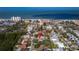 Aerial view of the neighborhood with quick access to the beach and local dining at 122 10Th Ave, Indian Rocks Beach, FL 33785