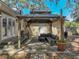 Backyard gazebo with cozy seating, views of the home and an inviting entertainment space at 14350 11Th St, Dade City, FL 33523