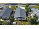 An aerial view of the home and yard shows the patio, privacy fence, and yard size at 1820 Mississippi Ave Ne, St Petersburg, FL 33703