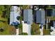 A bird's eye view of a well-maintained home featuring a spacious driveway at 1820 Mississippi Ave Ne, St Petersburg, FL 33703