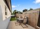 The home has a cozy outdoor patio perfect for entertaining with a table and chairs at 1820 Mississippi Ave Ne, St Petersburg, FL 33703