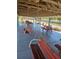 Swing benches and picnic tables in the shaded community picnic area at 4851 W Gandy Blvd # B12L28, Tampa, FL 33611
