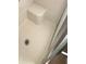 Clean shower featuring a built-in seat and neutral tile at 4851 W Gandy Blvd # B12L28, Tampa, FL 33611