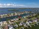 Beautiful aerial view showcasing the waterfront home's location on the intercoastal waterway at 533 Lillian Dr, Madeira Beach, FL 33708