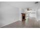 Bright living room features a brick fireplace and tile flooring at 568 La Plaza S Ave, St Petersburg, FL 33707