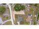 Birds eye aerial view showing a home's roof and surrounding land at 7372 Madrid Rd, Weeki Wachee, FL 34613