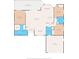 Detailed floor plan illustrating the layout of the home, including room dimensions and spatial relationships at 8195 Wooden Dr, Spring Hill, FL 34606