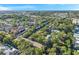 An aerial view capturing community homes nestled among mature tree landscaping in a residential neighborhood at 13777 Forest Lake Dr, Largo, FL 33771