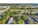Aerial photograph showcasing a residential neighborhood in a serene, tree-filled environment at 13777 Forest Lake Dr, Largo, FL 33771