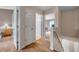 Upstairs hallway boasts hardwood floors and has access to multiple rooms including the bedrooms at 13777 Forest Lake Dr, Largo, FL 33771
