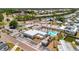 Aerial view of community pool and surrounding recreational facilities at 262 S Port Royal Ln, Apollo Beach, FL 33572