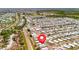 Aerial view showcasing the community's layout, proximity to the water, and convenient street access at 262 S Port Royal Ln, Apollo Beach, FL 33572