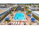 Community pool with beautiful blue water and relaxing lounge chairs at 262 S Port Royal Ln, Apollo Beach, FL 33572