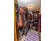 Walk-in closet providing ample storage with organized shelving and checkered rug at 35109 Excalibur, Webster, FL 33597