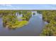 Scenic aerial view of a tranquil lake surrounded by lush green trees, offering a serene and natural landscape at 422 Dunedin Cir, Temple Terrace, FL 33617
