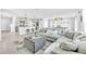 Inviting living room showcases an open layout with the kitchen and dining area at 636 Sunlit Coral St, Ruskin, FL 33570