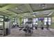 Well-equipped fitness center with modern exercise machines, ceiling fans, and natural light at 10947 Verawood Dr, Riverview, FL 33579