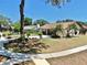 Charming single-Gathering house with a green lawn, palm trees, and a paved sidewalk at 501 Sportsman Park Dr, Seffner, FL 33584