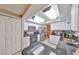 This kitchen features white cabinets, granite countertops and stainless appliances at 601 Cedar Grove Dr, Brandon, FL 33511