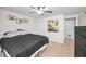 Bedroom featuring neutral color palette, ceiling fan, and modern decor at 613 Valley Hill Dr, Brandon, FL 33510