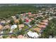 Expansive aerial view of a suburban neighborhood featuring mature trees, pools and well-manicured landscaping at 865 Live Oak Ne Ter, St Petersburg, FL 33703
