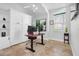 Bright office with a built-in Murphy bed, desk setup, and natural light from the window, perfect for work or study at 865 Live Oak Ne Ter, St Petersburg, FL 33703