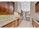 A well-appointed kitchen featuring sleek countertops and ample cabinet space at 1007 Morfield Ln, Brandon, FL 33511