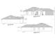 Blueprint of a house featuring front, left, and rear elevation plans with metal roof details at 11107 Wood Owl Ave, Weeki Wachee, FL 34614
