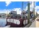 Commercial fishing boat docked in Tarpon Springs. Perfect for the fisherman at heart at 1134 Starfish Ln, Tarpon Springs, FL 34689