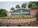 Beautiful brick entrance sign for Heritage Pines active 55+ community club living at 11752 Wayside Willow Ct, Hudson, FL 34667