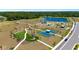 Overhead image of a park offering various activities like tennis, play areas, and scenic walking trails at 12908 Hawkstone Trail Blvd, Lithia, FL 33547