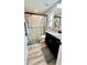 Beautiful bathroom featuring a glass-enclosed shower and modern vanity at 13486 English Sparrow Rd, Weeki Wachee, FL 34614